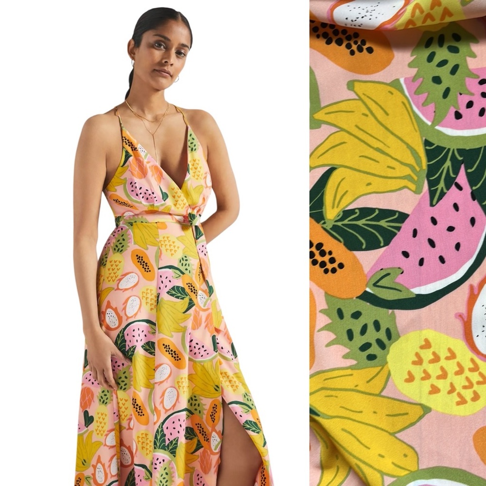 Hutch Yellow and Pink High Low Dress - Picture 12 of 12